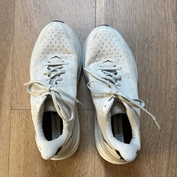 Men's White Hoka Running Shoes Clifton 9 men’s shoe - Picture 2 of 6